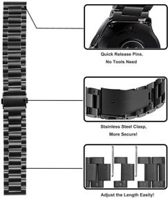 img 1 attached to Наборы TRUMiRR для Samsung Galaxy Watch 42 мм / Active 2 40 мм 44 мм - стальной браслет + сетчатый ремешок для Garmin Vivoactive 3 / Venu.