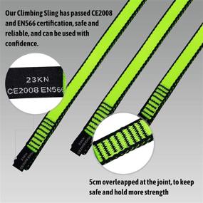 img 3 attached to KIKIGOAL 18mm Nylon Climbing Sling Runner - 23KN CE2008/EN566 - Outdoor Climbing, Rappelling, Swing, Yoga Hammock Straps