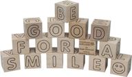 handcrafted alphabet blocks from natural wood - made with simplicity logo