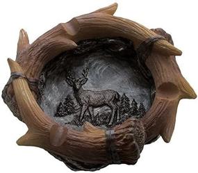 img 2 attached to Rustic Deer Antler Ashtray: Perfect Bar Decoration for Hunting Lodges, Cabins, and Wildlife Collectors