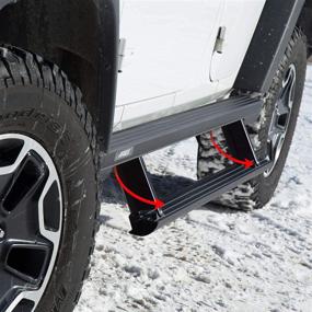 img 4 attached to 🚗 Enhance Your Jeep Wrangler JL with ARIES 3036571 ActionTrac 65-Inch Retractable Powered Running Boards