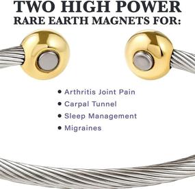 img 1 attached to Magnetic Bracelet Stainless Therapy Magnets Wellness & Relaxation in Massage Tools & Equipment