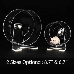 img 2 attached to 🐹 Silent Spinner Acrylic Hamster Exercise Wheel by Petzilla