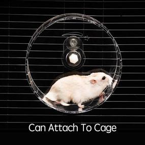 img 4 attached to 🐹 Silent Spinner Acrylic Hamster Exercise Wheel by Petzilla