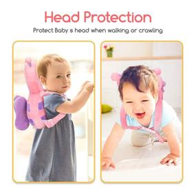 img 3 attached to 👶 Baby Head Protector & Knee Pads for Crawling and Walking | Adjustable Backpack Cushion for Safety | Suitable for 4-24 Months