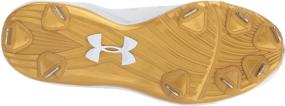 img 1 attached to Under Armour Women's Glyde ST Softball Shoe, White/Metallic Gold, Size 6.5