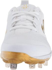 img 3 attached to Under Armour Women's Glyde ST Softball Shoe, White/Metallic Gold, Size 6.5