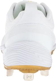 img 2 attached to Under Armour Women's Glyde ST Softball Shoe, White/Metallic Gold, Size 6.5