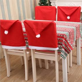 img 2 attached to LOHOME 4 Pieces Christmas Chair Covers