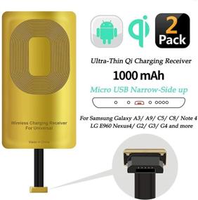 img 3 attached to QI Wireless Charging Receiver Type A - Compatible with Samsung Galaxy J7, J3, J6, S5 - LG V10, LG Stylo 2, 3, Plus - QI Wireless Adapter - Works with All Wireless Chargers (2pcs)