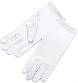 img 1 attached to ZaZa Bridal Stretch 2BL Girls 8-12Yrs: Stylish Gloves for Girls' Accessories and Special Occasions
