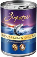 premium zignature grain free trout and salmon canned dog food - 13oz - healthy & nutritious logo