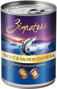 img 4 attached to Premium Zignature Grain Free Trout And Salmon Canned Dog Food - 13oz - Healthy & Nutritious