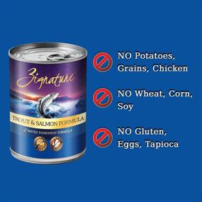 img 3 attached to Premium Zignature Grain Free Trout And Salmon Canned Dog Food - 13oz - Healthy & Nutritious