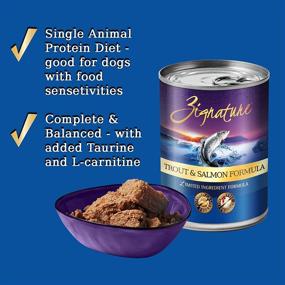 img 2 attached to Premium Zignature Grain Free Trout And Salmon Canned Dog Food - 13oz - Healthy & Nutritious