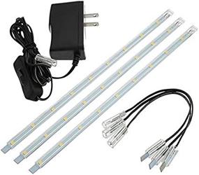 img 2 attached to 💡 Brilliant LEDwholesalers 10-Inch Linkable Under Cabinet Light Set - Effortlessly Illuminate Your Space with 3X LED Strips in Warm White (1977WW)