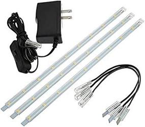 img 4 attached to 💡 Brilliant LEDwholesalers 10-Inch Linkable Under Cabinet Light Set - Effortlessly Illuminate Your Space with 3X LED Strips in Warm White (1977WW)