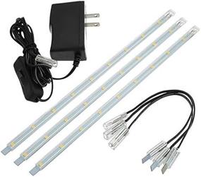 img 3 attached to 💡 Brilliant LEDwholesalers 10-Inch Linkable Under Cabinet Light Set - Effortlessly Illuminate Your Space with 3X LED Strips in Warm White (1977WW)