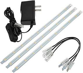 img 1 attached to 💡 Brilliant LEDwholesalers 10-Inch Linkable Under Cabinet Light Set - Effortlessly Illuminate Your Space with 3X LED Strips in Warm White (1977WW)