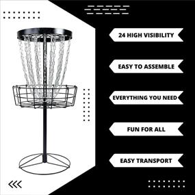 img 1 attached to Panther Digital LLC Chain Disc Golf Basket: Portable Metal Target for Flying Disc Golf