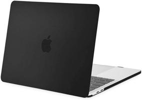 img 4 attached to Protective Matte Black Hard Shell Case for MacBook Pro 13 inch 2016-2020, A2338 M1 A2289 A2251 A2159 A1989 A1706 A1708