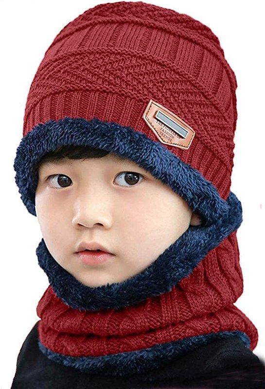 girls winter beanie slouchy circle 로고