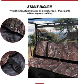 img 1 attached to 🌊 Waterproof Camo UTV Seat Cover Set for Polaris Ranger XP 1000/Crew (2017-2022)