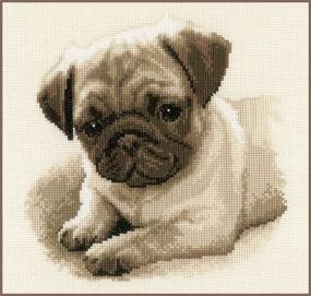 img 3 attached to Pug Counted Cross Stitch Kit