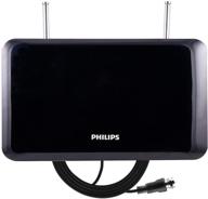 📺 повысьте свой интерьер дома с помощью внутренней телевизионной антенны philips accessories - цифровой, hdtv, совместимой с smart tv, 4k 1080p vhf uhf, с коаксиальным кабелем длиной 6 фт, диполями - черного цвета (модель: sdv1227b/27) логотип