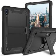 📱 bentoben galaxy tab s7 11 inch case 2020 t870 t875 t876b, sturdy 3-in-1 shockproof kickstand hybrid protective case for samsung galaxy tab s7 11" 2020 model sm-t870/t875 - black logo