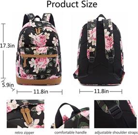 img 1 attached to 🎒 Stylish Lmeison Floral Backpack Bookbags with USB Charging Port for 15.6" Laptop