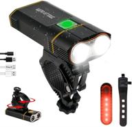 🚲 wanfire usb rechargeable bike light set with 2000 lm aluminum alloy led front and rear lights – 9 modes, 5200mah battery, easy install, waterproof lamp for road cycling at night logo