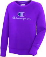 👚 champion powerblend crew for women, featuring double logo logo