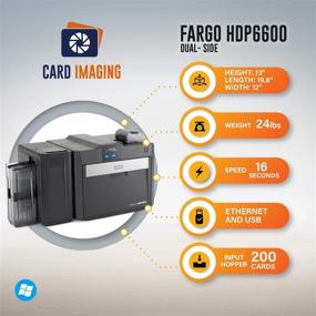 img 2 attached to 🖨️ Fargo HDP6600 Dual Sided 600 DPI ID Card Printer & Supplies Bundle: Unveiling High-Quality Card Printing with Advanced Imaging Software 94640