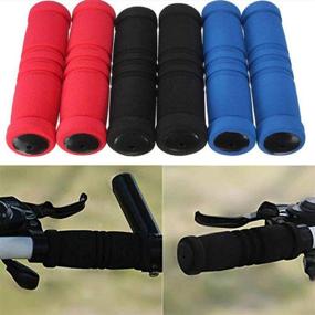 img 3 attached to 🚴 VEIREN 3 Pairs Bike Handlebar Grips Non-Slip Foam Sponge Comfort Bicycle Handle Grip for Racing Mountain Foldable Bike Motorcycle with 3 Pack Bike Bells