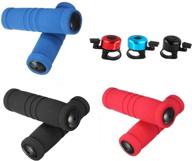 🚴 veiren 3 pairs bike handlebar grips non-slip foam sponge comfort bicycle handle grip for racing mountain foldable bike motorcycle with 3 pack bike bells logo