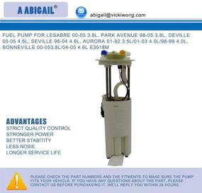 img 3 attached to 🔥 High-quality Fuel Pump A3518M for Lesabre, Park Avenue, Deville, Seville, Bonneville - Compatible with E3518M - Buy Now!