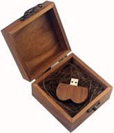 lonmax wedding birthday walnut heart usb 2.0 memory stick 16gb gift | wooden pen drive with gift box (hx+htmfh) logo