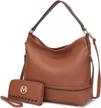 mkf collection leather handbag shoulder women's handbags & wallets and hobo bags logo