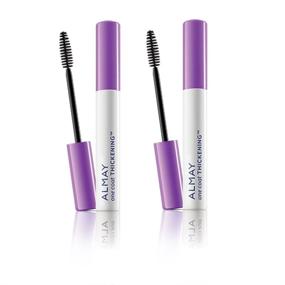 img 1 attached to 👁️ Almay One Coat Thickening Mascara - Blackest Black (401) - 2 pk: Ultimate Volume and Intensity for Show-Stopping Lashes!