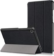 📱 lenovo tab m8 tb-8505f case - smart trifold stand cover for lenovo tab m8 tb-8505f / tb-8505x tablet in black - slim & lightweight logo