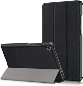 img 4 attached to 📱 Lenovo Tab M8 TB-8505F Case - Smart Trifold Stand Cover for Lenovo Tab M8 TB-8505F / TB-8505X Tablet in Black - Slim & Lightweight