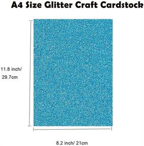 img 3 attached to ✨ Sky Blue Glitter Craft Paper Sheets - Pack of 20 A4 Size, Sparkle Shinny Glitter Cardstock for Arts and Crafts Supplies, DIY Projects, Scrapbooking, and Party Decorations