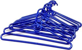 img 1 attached to Efficiently Organize Your Closet with the UM24 Set of 9 Heavy Duty Tubular Hangers - Blue Jumbo Plastic Hangers for Adult Coat Suits and Clothes