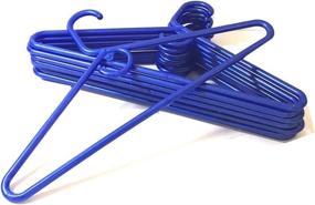 img 2 attached to Efficiently Organize Your Closet with the UM24 Set of 9 Heavy Duty Tubular Hangers - Blue Jumbo Plastic Hangers for Adult Coat Suits and Clothes