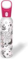 🌸 17.5oz floral silicone-coated pyrex color changing shatterproof glass water bottle logo