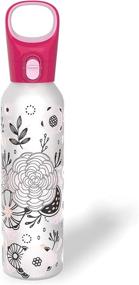 img 4 attached to 🌸 17.5oz Floral Silicone-Coated Pyrex Color Changing Shatterproof Glass Water Bottle