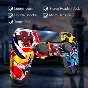 img 2 attached to RIIKUNTEK Wireless Controller: PS4/Pro/Slim/PC/Android/IOS 13 Compatible, Dual Vibration, Touch Pad, Bluetooth, Stereo Headset Jack, Six Axis Motion Control, Rechargeable - Orange