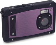 coleman c40wp-p 20mp waterproof underwater digital camera with full hd video, 2.5" lcd & 8x digital zoom, purple logo