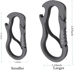 img 3 attached to 🔑 Idakekiy Stainless Steel Anti-Lost Keychain Carabiner Opener: Upgraded Larger Version